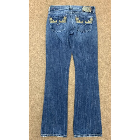 Vintage Diesel Jeans Womens 26 Bootcut Riden Low Rise 100% Cotton Whisker Denim - Picture 4 of 12